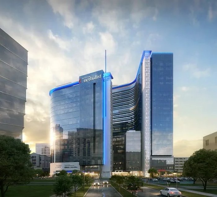 Houston Methodist Hospital tower in the Texas Medical Center